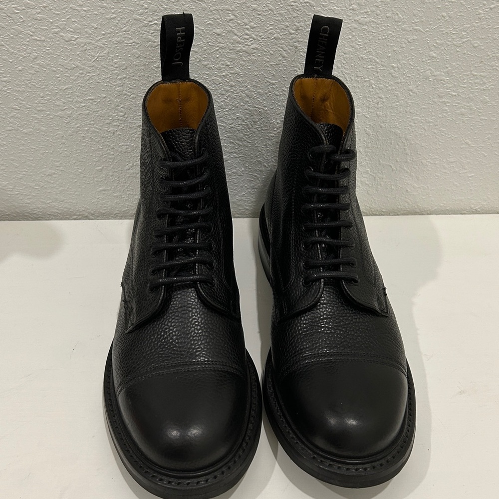 NWOT Joseph Cheaney Penhill Capped Derby Boot in Black Grain Leather |Size 11R - Picture 2 of 16
